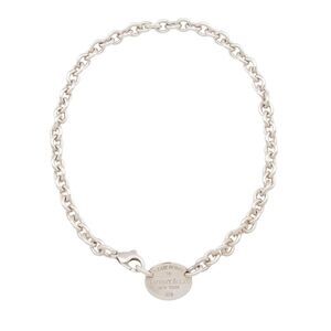 Tiffany & Co. Sterling Silver Return To Tiffany Oval Tag Necklace